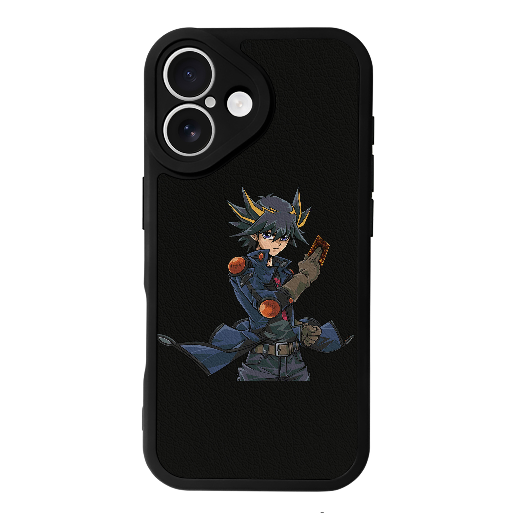 （画像用） 遊☆戯☆王 Yu-Gi-Oh! 【iPhone 16シリーズ対応】シリコンスマホケース（レザー調） 材質：シリコン